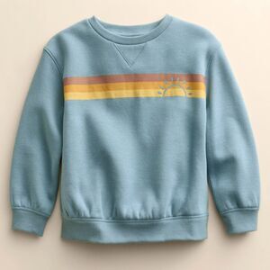 NWT!! Unisex Sz NB Rainbow/Sun Crewneck Sweatshirt (LW) Organic Cotton in Blue